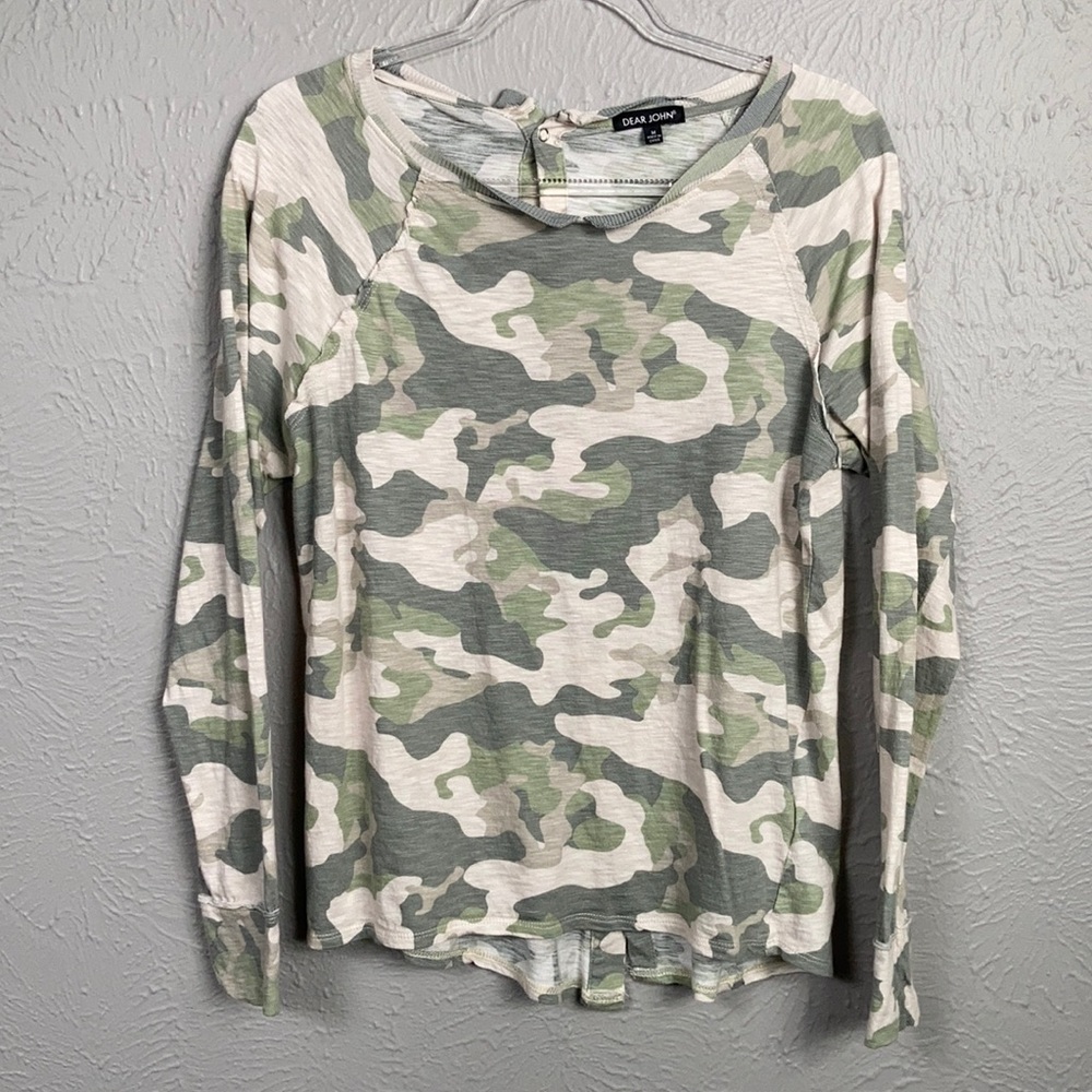 Dear John Watercress Roxy Camo Top Size Medium